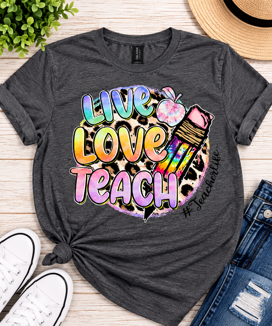 🍎 Live • Love • Teach Graphic Tee
