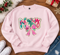 🎀 Merry & Bright Pink Christmas Crewneck Sweatshirt