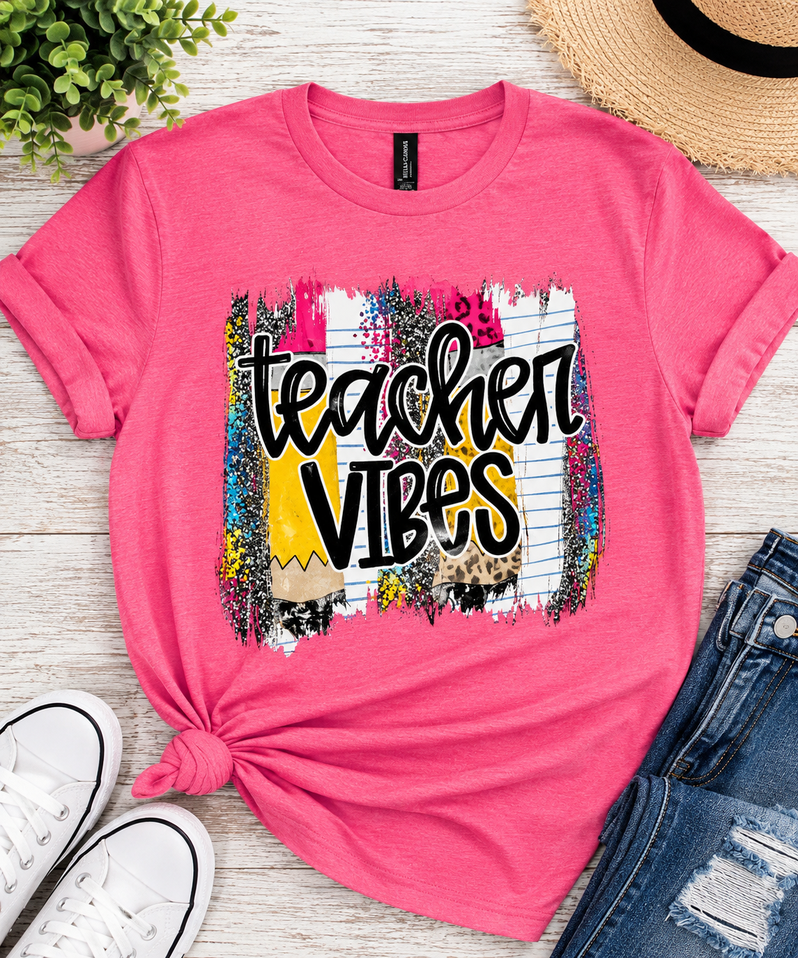 🍎 Teacher Vibes Graphic Tee